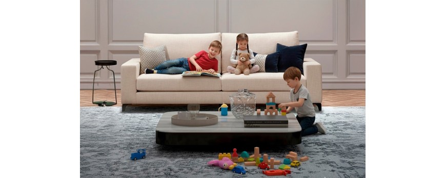 ¿En qué tela tapizar el sofá cuando hay niños en casa?