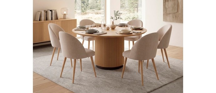 Cómo combinar una mesa redonda de madera y crear un comedor acogedor, elegante y funcional