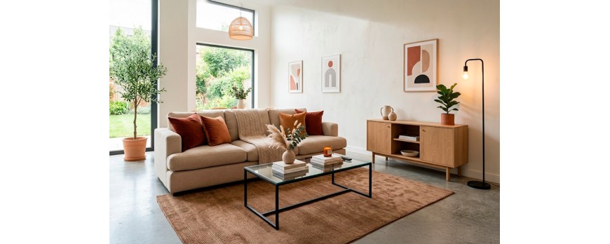 Cómo decorar un salón con un sofá beige