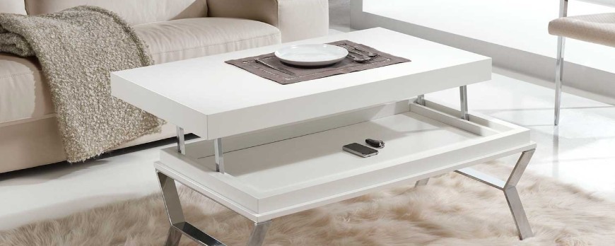 Mesas de centro elevables: prácticas, cómodas y vistosas 